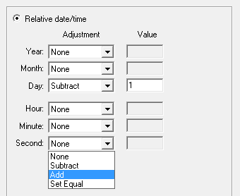 Relative Date and Time